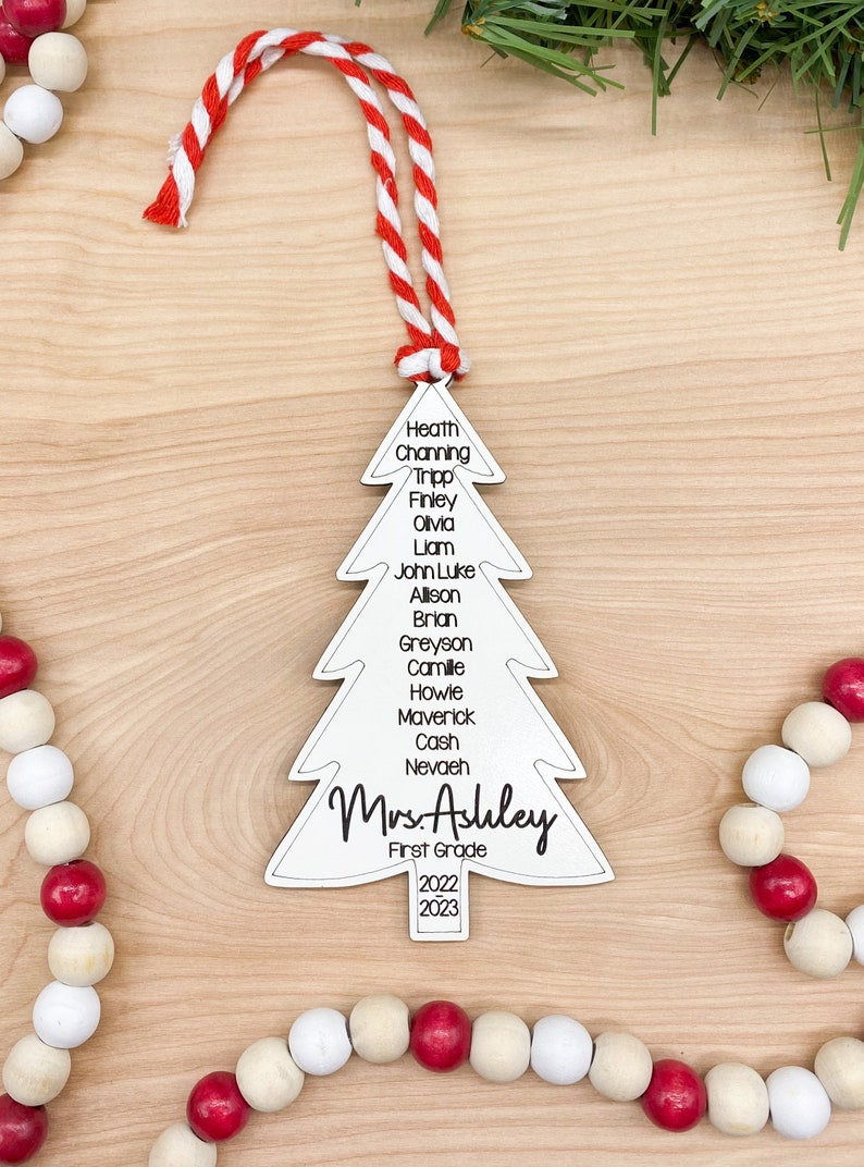 Teacher Class Christmas Tree Ornament Whiteboard Ornament Etsy