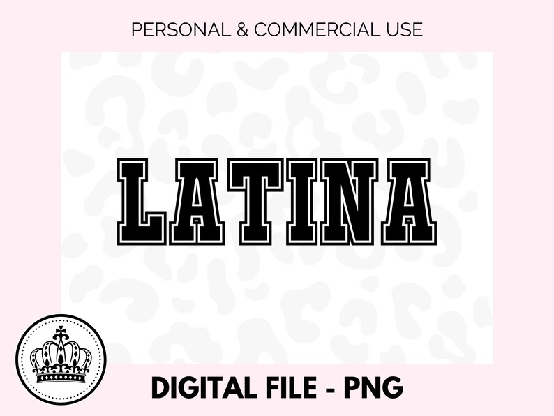 Latina PNG Digital PNG Design Latina Graphic Design Etsy