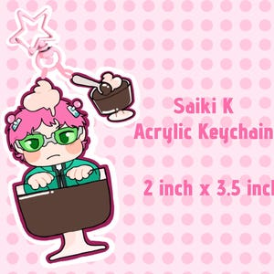 Saiki K Acrylic Keychain