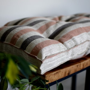 Custom Tufted Bench Seat Cushion, Window seat cushion, Porch swing cushion or bench cushion
