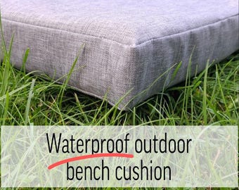2&quot; Outdoor Cushion – Waterproof UV Cover – Removable Custom Seat Pad with zipper closure