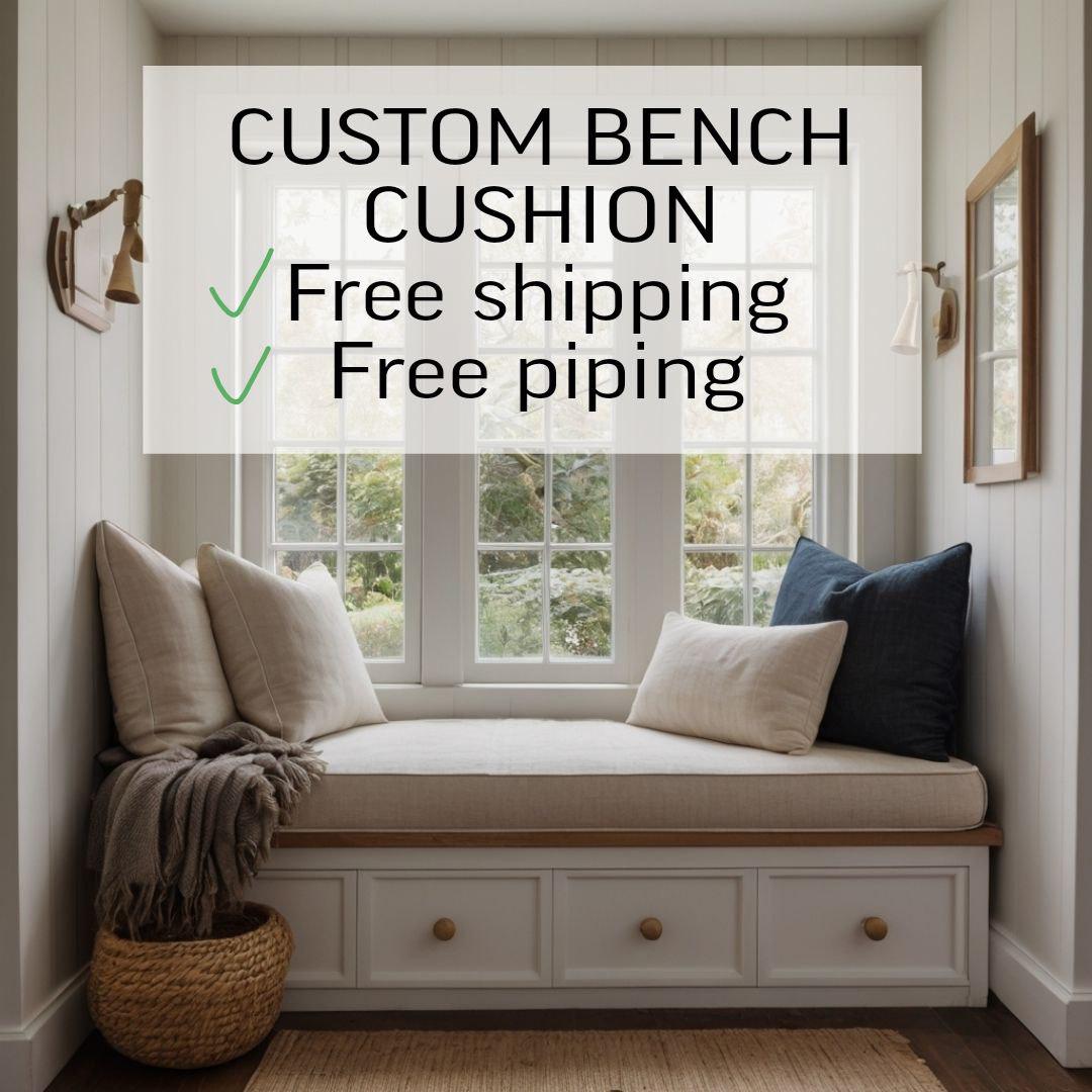 Bench Cushion Burlap