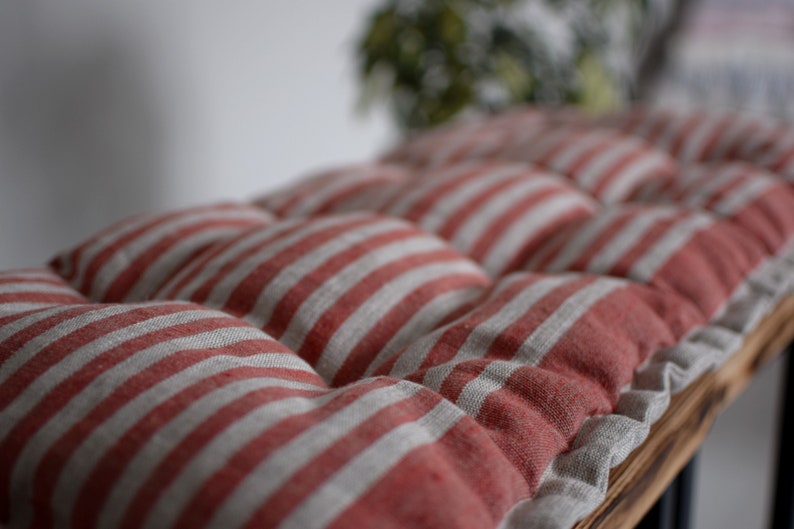 Custom Tufted Bench Seat Cushion, Window Seat Cushion, Porch Swing