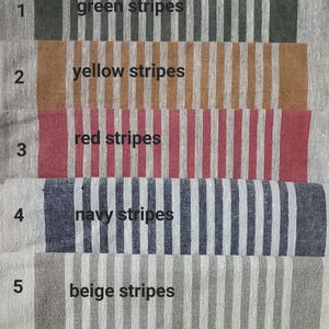 Custom Linen Bench Cushion: Farmhouse Stripe Tufted Seat Pad image 15