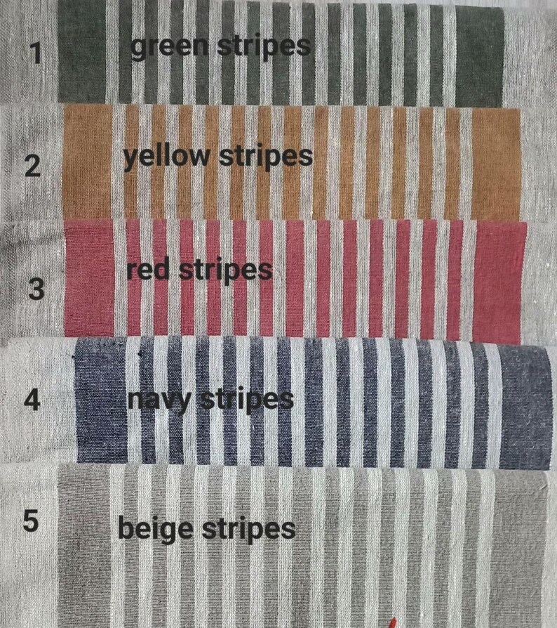 Custom Linen Bench Cushion: Farmhouse Stripe Tufted Seat Pad image 15