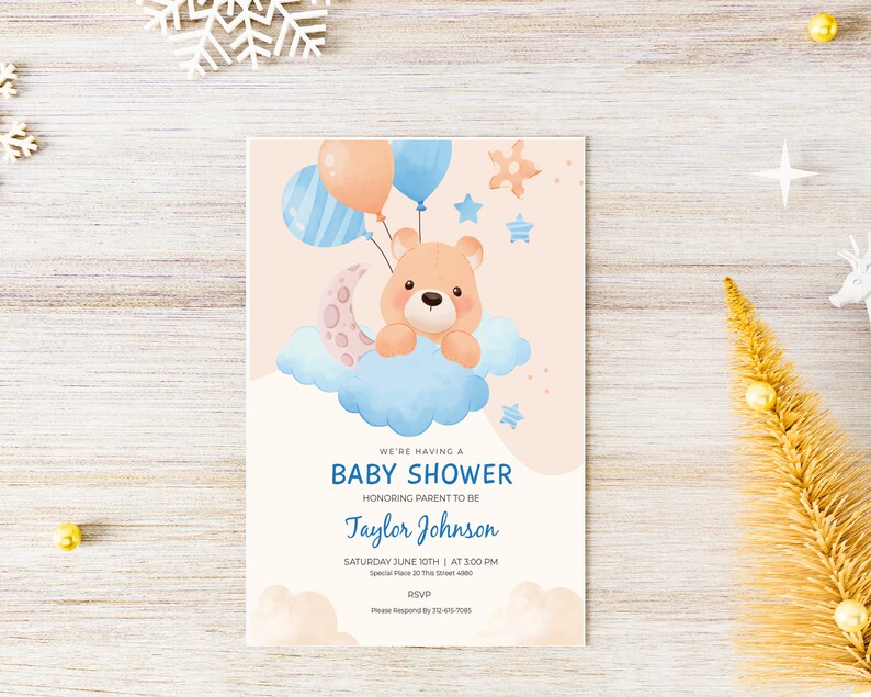 Editable Baby Shower Celebrate Printable Baby Shower Etsy
