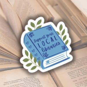 Unterstützen Sie lokale Bibliotheken Aufkleber, lesen Sie verbotene Bücher, Bibliothek Aufkleber, unterstützen Sie öffentliche Bibliotheken, Buchaufkleber, Aufkleber für Leser