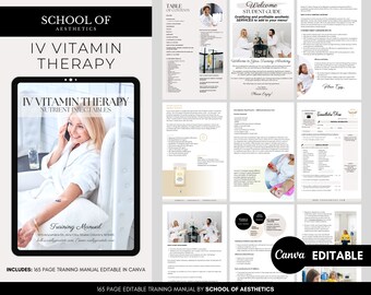 IV Vitamin Drip Training Manual, Intravenous Nutrient Therapy Guide, IV Vitamin Therapy Course, IV Hydration eBook, Edit in Canva