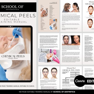 Chemical Peels Training Manual, Chemical Peels Training Guide, Facial Peels, Cosmetology Training eBook, Editable