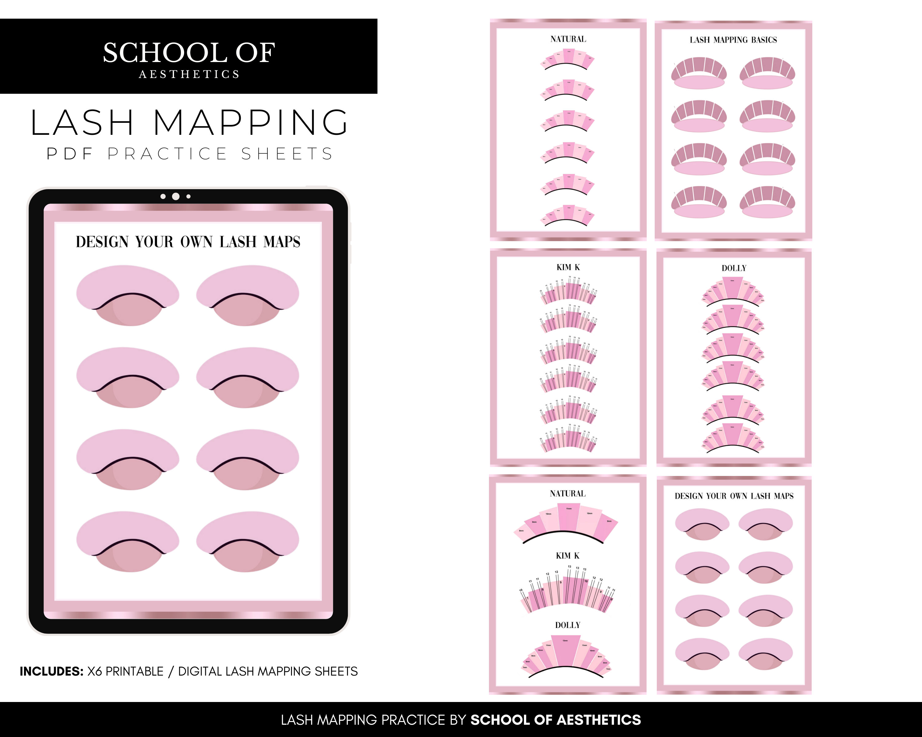 Lash Map Printables Simple Lash Map Practice for Students - Etsy