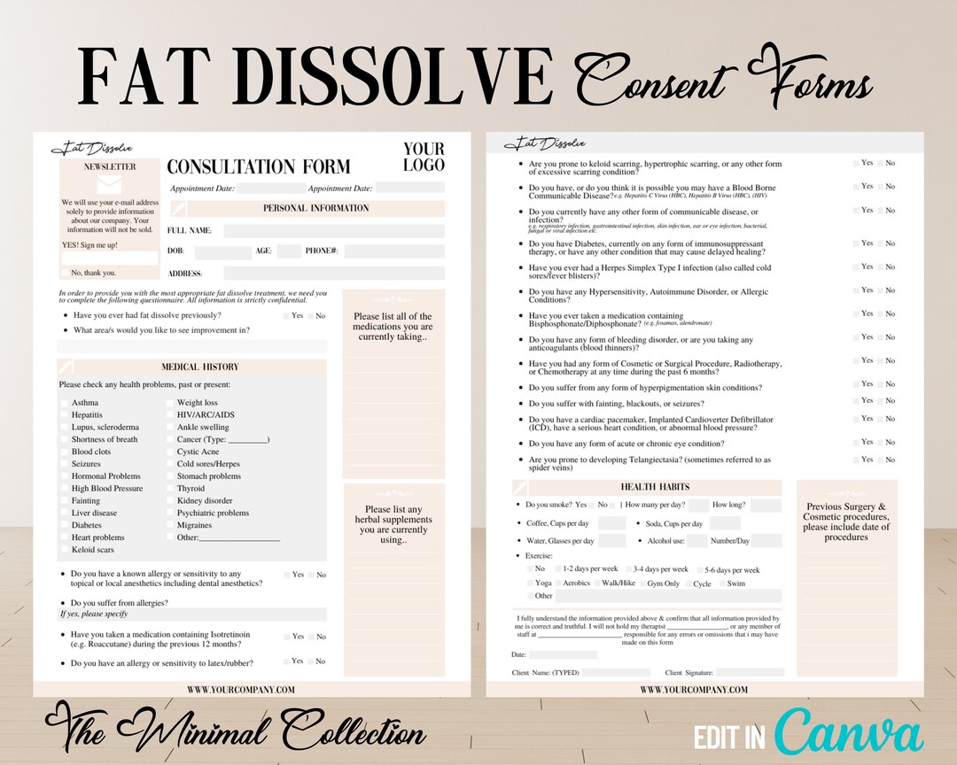 Fat Dissolve Consent Forms Fat Dissolving Consultation Forms Etsy fat-dissolve-consent-forms-fat-dissolving-consultation-forms-etsy