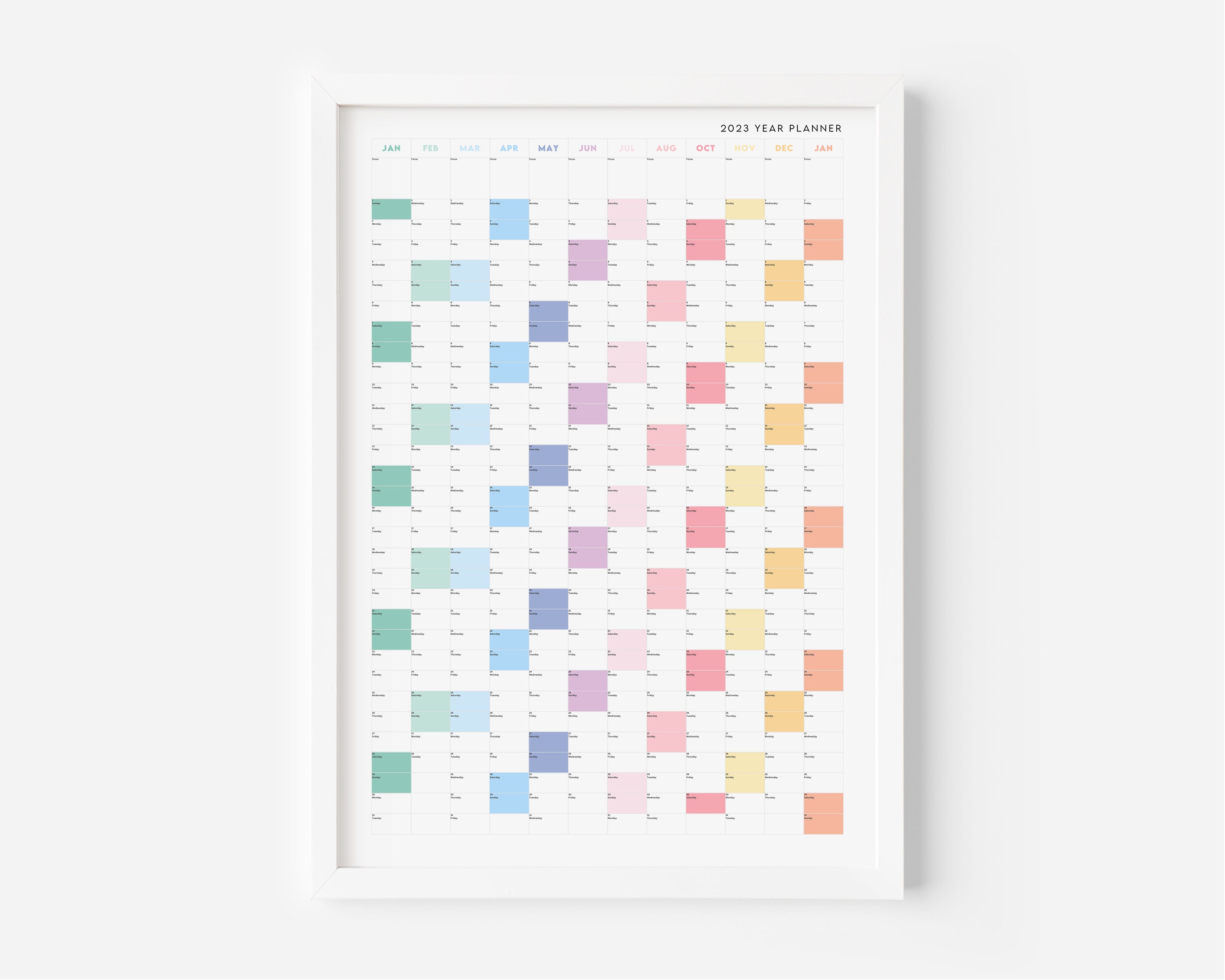 Giant 2024 Wall Calendar 2024 Large Wall Planner Annual Planner Yearly