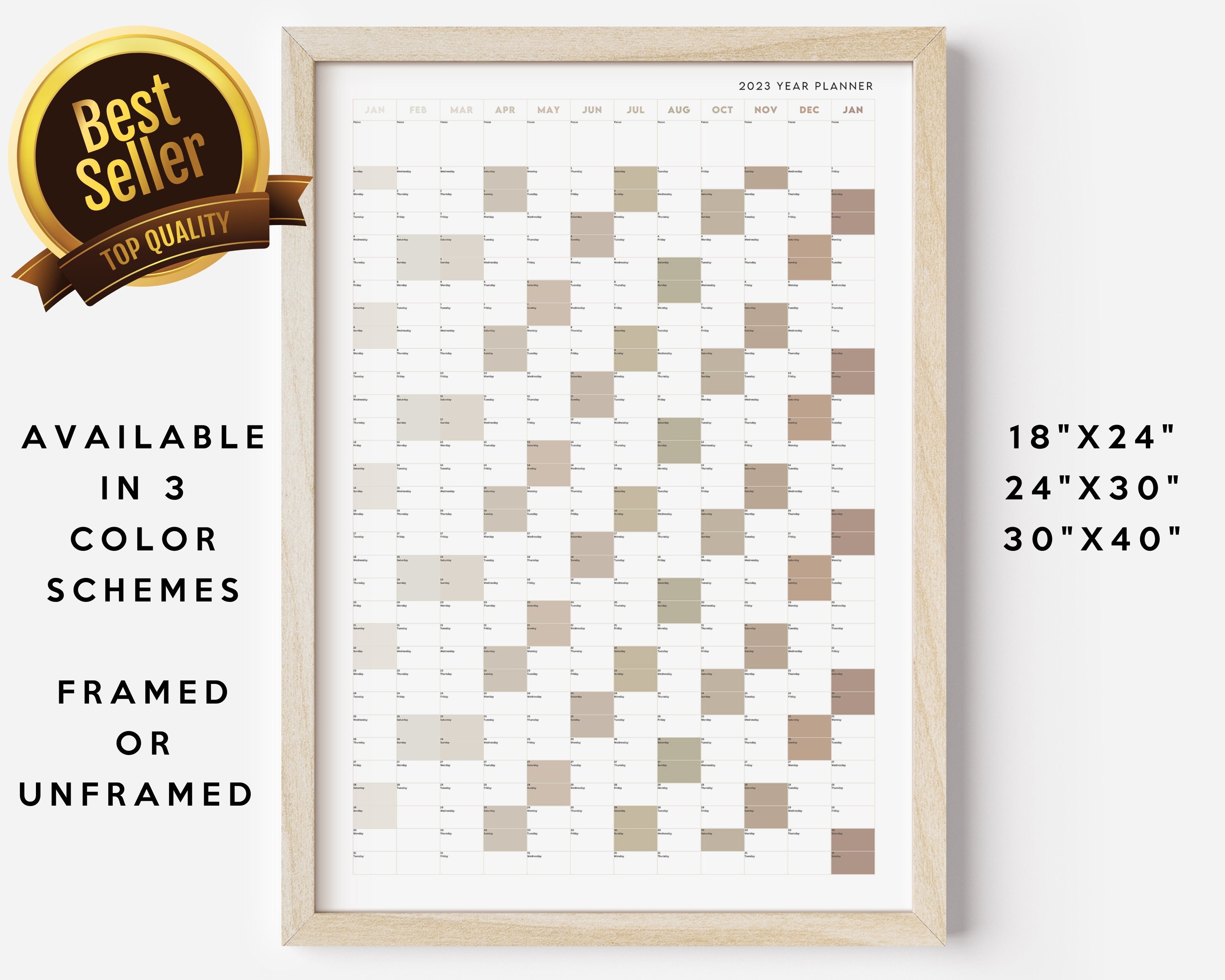 Giant 2024 Wall Calendar 2024 Large Wall Planner Annual Planner Yearly