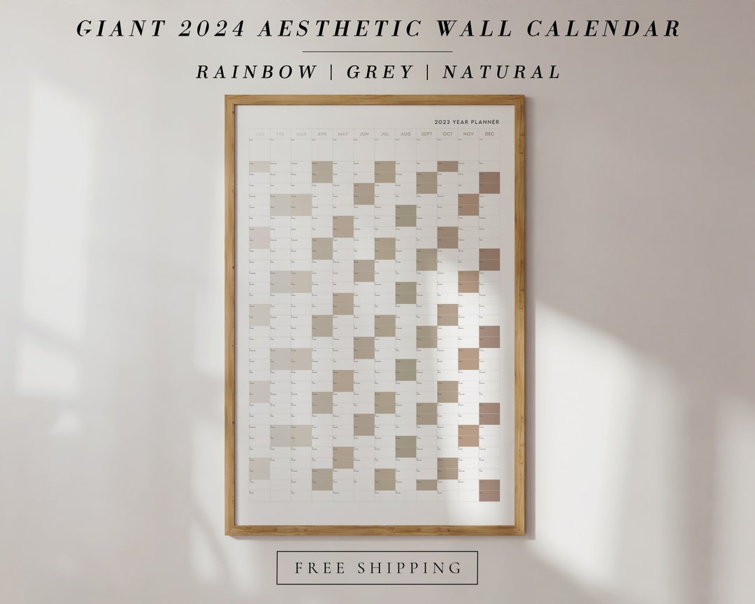 Giant 2024 Wall Calendar 2024 Large Wall Planner Annual Planner Yearly ...