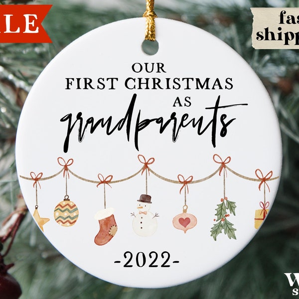 First Christmas as Grandparents Ornaments Etsy
