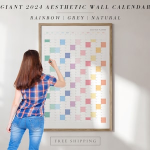 Giant 2024 Wall Calendar | 2024 Large Wall Planner | Annual Planner | Yearly Planner | Monthly Planner | 2024 Vertical Planner, Neutral