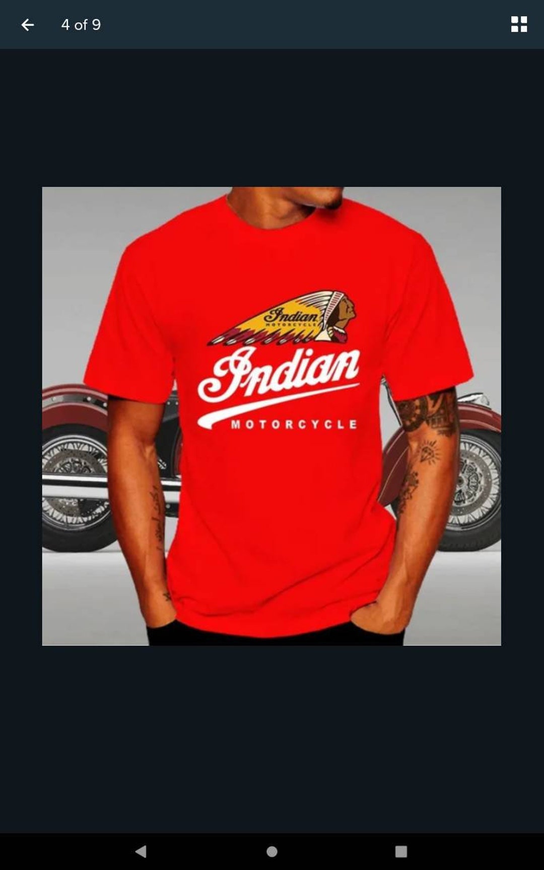 Indian Motorcycle Tshirt XL New Etsy