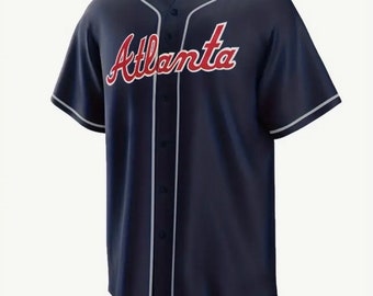 Maillot de baseball Atlanta Braves Acuna Jr. bleu XL #13 Nouveau