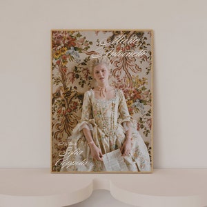 marie antoinette print | film movie 5x7in print, sofia coppola kirsten dunst  inspired wall art, coquette fancy rococo aesthetic poster