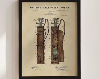Golf Bag Patent Print (1905)