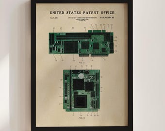 Computer Graphics Card Patent Print (2001)