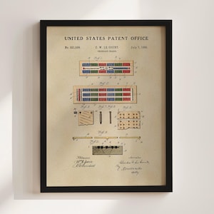 Cribbage Patent Print (1885)