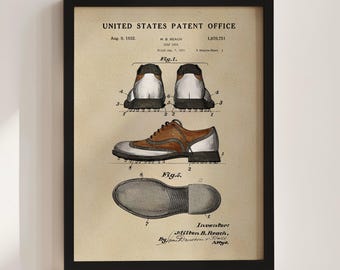 Golf Schuhe Patent Druck (1932)