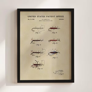 Fly Fishing Flies Patent Print (1950)