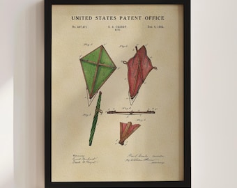 Kite Patent Print (1892)