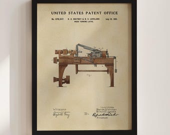 Patent na tokarkę do drewna (1901)