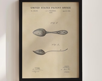 Spoon Patent Print (1882)
