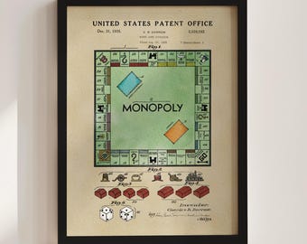 Board Game Patent Print (1935)