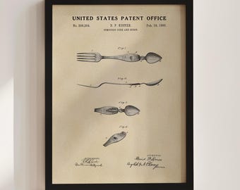 Spork Patent Print (1889)