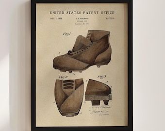 Football Cleat Patent Print (1928)