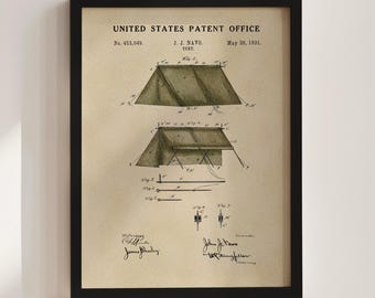 Tent Patent Print (1891)