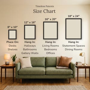 The image is a framed print of a United States patent office patent filing, featuring a detailed illustration of a football field with various markings and dimensions.