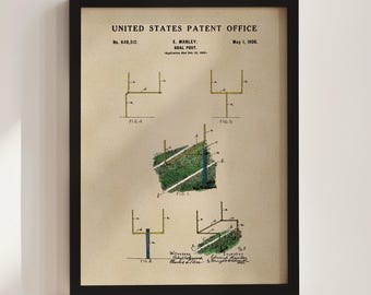 Football Field Goal Patent Print (1900)