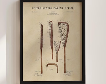 Original Lacrosse Stick Patent Print (1908)