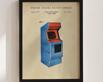 Impresión de patente de juego de arcade (1978)