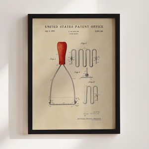 Potato Masher Patent Print (1951)