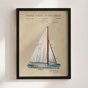 Sailboat Patent Print (1927)