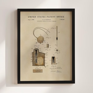 Cardiac Pacemaker Controls Patent Print (1965)
