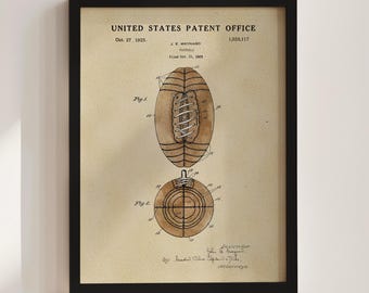 Original Football Patent Print (1925)
