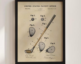 Golf Club Patent Print (1910)