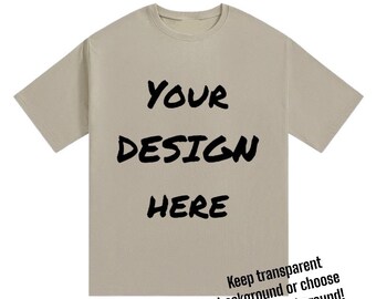 BEIGE T-Shirt Mockup | Vintage Streetwear | Mockup Clothing Template | Transparent Background | Digital Editable Mockups | Bella Gildan Dupe