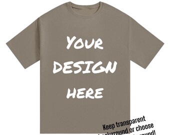 LIGHT BROWN T-Shirt Mockup | Streetwear | Mockup Clothing Template | Transparent Background | Digital Editable Mockups | Bella Gildan Dupe