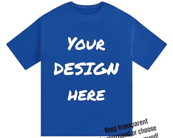 KLEIN BLUE T-Shirt Mockup | Streetwear | Mockup Clothing Template | Transparent Background | Digital Editable Mockups | Bella Gildan Dupe