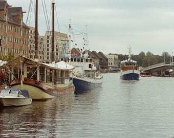 Coming into the Canal 19x13 Digital Print of Canon AE-1 Film Photo, Printed on Premium Luster Photo Paper