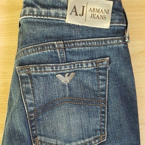 Armani Jeans AJ Denim Indigo 007 Series Zip Fly Ladies Size W27 L34
