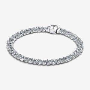 925 Pandora Timeless Pave Cuban Chain Bracelet
